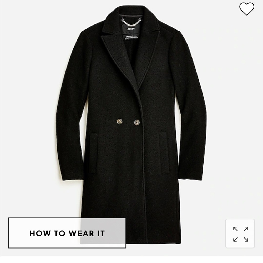 J.Crew Daphne Topcoat in Italian Boiled Wool